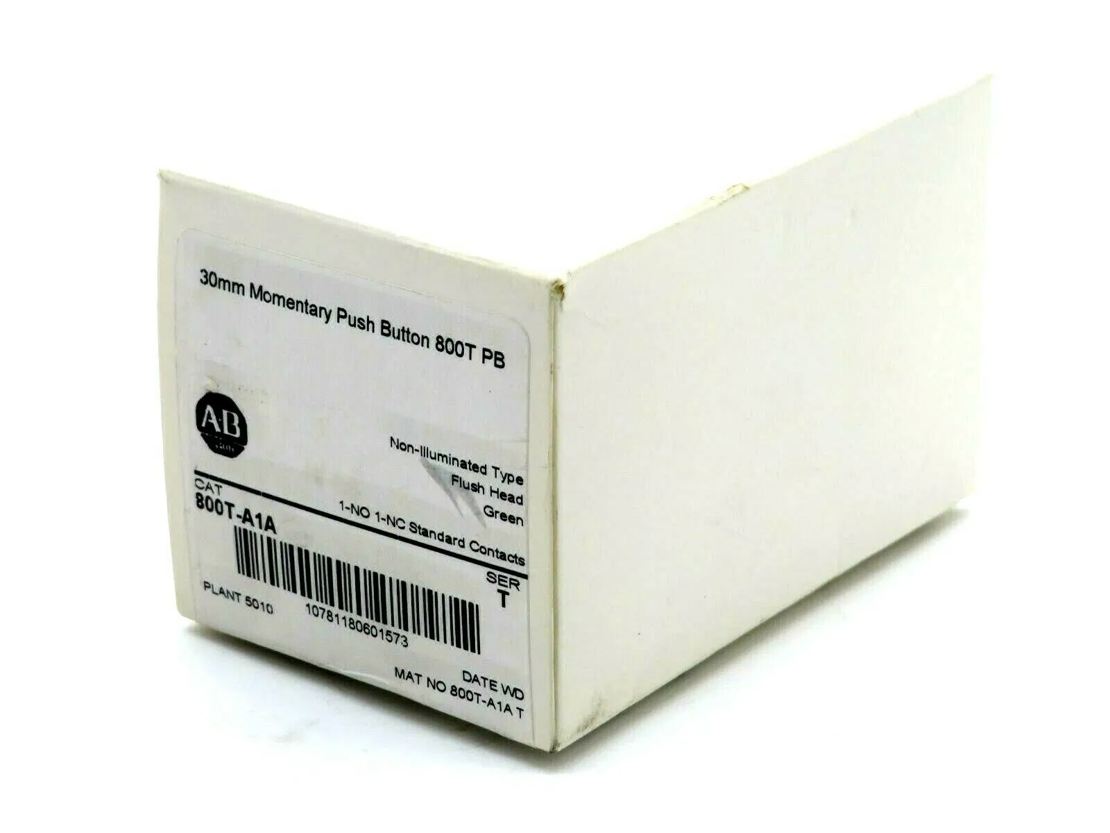 NEW SEALED ALLEN BRADLEY 800T-A1A 30MM MOMENTARY PUSH BUTTON SERIES T 800TA1A