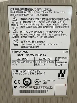 USED Yaskawa SGDV-180A11A