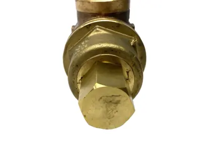 USED KUNKLE BRONZE SAFETY RELIEF VALVE 1.5" MNPT INLET X 1.5" FNPT OUTLET