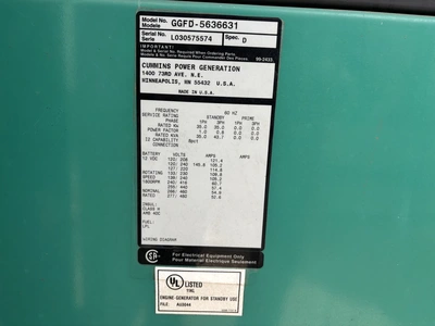 USED CUMMINS GGFD-5636631