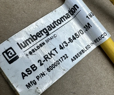 NEW Lumberg ASB2-RKT4/3-645/0.3M