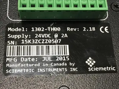 USED SCIEMETRIC INSTRUMENTS 1302-TH00 REV 2.18