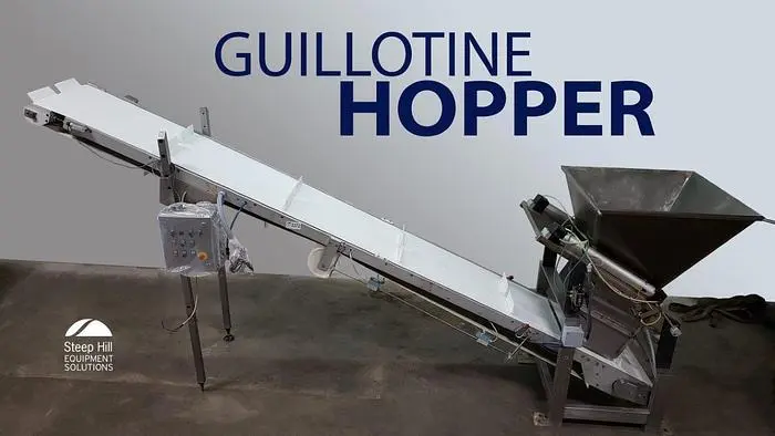 CMI Guillotine Hopper & Incline Conveyor