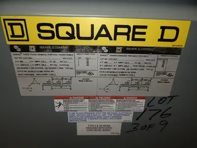 Used SQUARE D 112T132H Distribution Transformers Texas US | Aucto #1308520