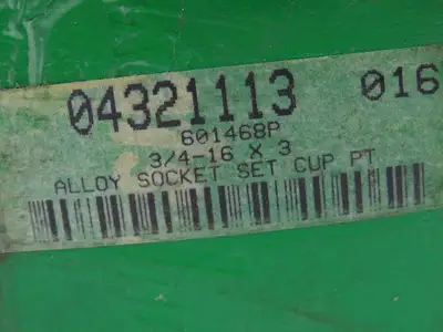 EZ Sockets 3/4-16 x 3" Cup Point Socket Set Screw 3/8" Hex Black Oxide 601468P  Lot of 19