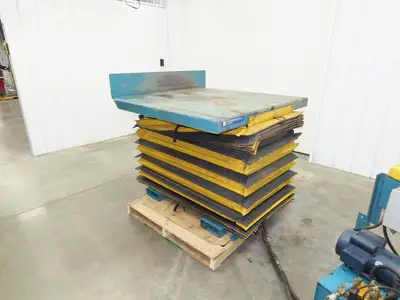 Advance Hydraulic Scissor Lift and Tilt Table 3500lb 48x48" 45° 36" Travel 120V