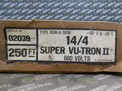 Carol 02039-85-05 Super VU-Tron II 14/4 General Cable 600V 250 ft Type SOW-A New
