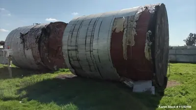 Used 10,000-Gallon Carbon Steel Tank – 12' Diameter, Insulated, Dished Top