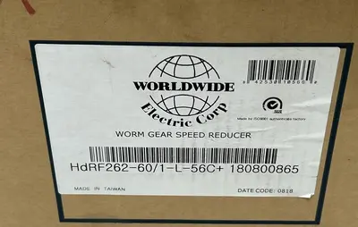 New | in-Stock WORLDWIDE ELECTRIC HDRF262-60/1-L-56C Speed Reducers | Surplus Asset Holdings #1205461