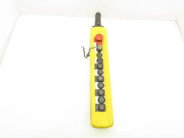 Telemecanique XAC-A12 Crane Hoist 12-Station Pushbutton Control Pendant 2-Speed