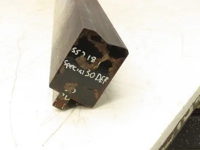 Press Brake Die 50-1/2" Long 145° V 1/2" Tang 1-7/8" W 2-3/4" H 45° Bevel