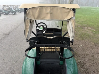 (1) 2017 E-Z-Go golf cart with a Kawasaki gas engine, model 625111G01, includes canopy, ball cover, ...