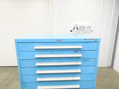 Nu-Era Modular Tool Storage Cabinet 10 Drawer 45x28x61" Stanley Vidmar Blue
