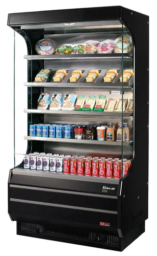 Turbo Air TOM-40W(B)-N 39 1/8" Vertical Open Air Cooler w/ (5) Levels, 115v