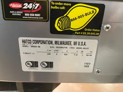 Used JS Used Hatco GRSDS-30 Glo-Ray 30" Heated Warming Display Shelf Merchandiser - 120V 790W - JS Countertop Display Warmers Illinois US | Falcon Restaurant Supply #1374939
