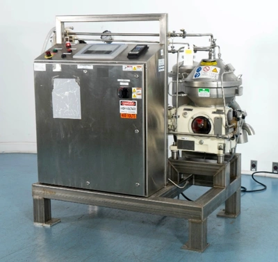 Westfalia SC 4-06-076 hydro-hermetic clarifier skid, 316L SS.