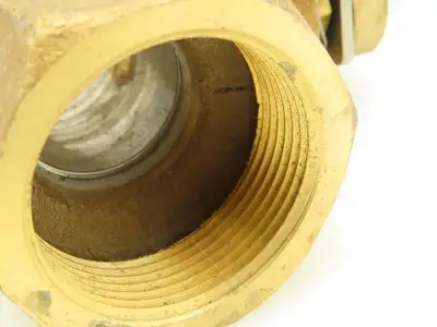 CII  1-1/2" NPT 2-Way Inline Bronze Brass Ball Valve 600 WOG 7" Bronze Handle