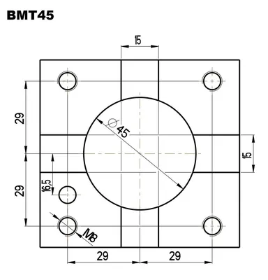 BMT45 OD Turning  20mm Tool Holder Static Doosan 58 mm x 58 mm