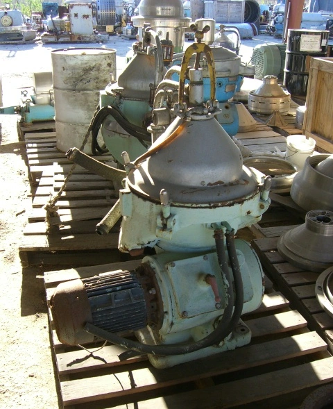 (2) Alfa-Laval WHPX 505 TGD-24-60 oil purifiers, SS.