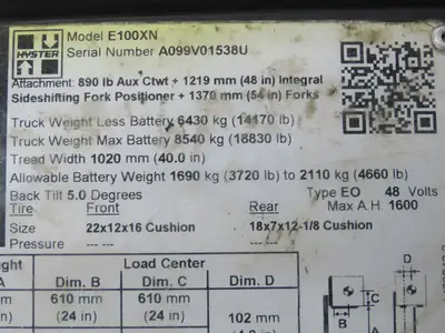 Speedshield M-FM2A-HYS-01 Tracker Display Module 8807954 Off Hyster E100XN