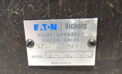 NEW EATON VICKERS DGPC 06 AB 51 INDUSTRIAL VALVE 575066 DGPC06AB51