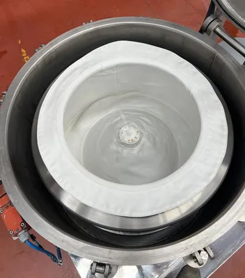 RINA 100F-600 sanitary ATEX perforate basket centrifuge, 316SS.