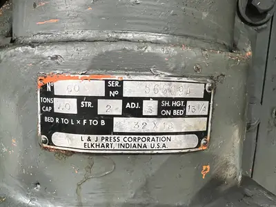 USED L AND J L AND J 60 PRESS