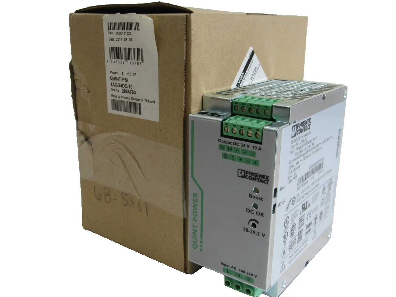 NEW PHOENIX CONTACT QUINT-PS/1AC/24DC/10 POWER SUPPLY QUINTPS1AC24DC10 2866763