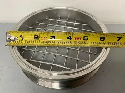Stainless Steel 6.5" by 2" Sanitary Coupling w/ Mesh