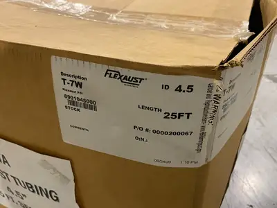 New | in-Stock Flexaust Flexible Tubing Exhaust Hose T-7W 4.5" ID Hoses Michigan US | Maverick Industrial Sales #1398427