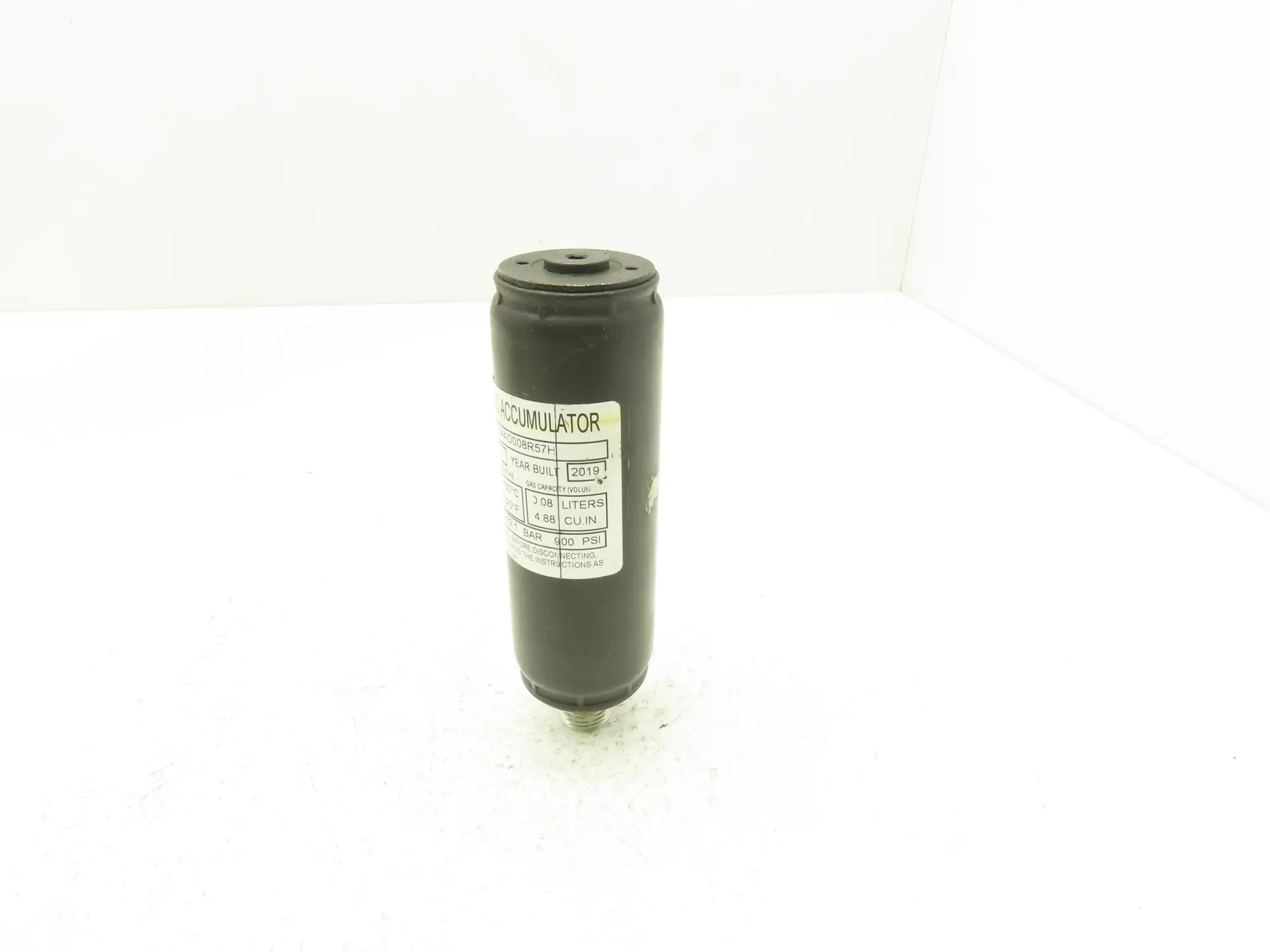 Parker ACP04AD008R57H Forklift Hydraulic Accumulator 900 PSI Off Hyster E80XN