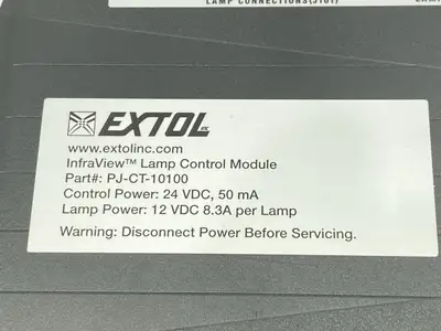 Used Extol InfraView Lamp Control Module 12/24VDC PLC Input & Output Michigan US | Maverick Industrial Sales #1392436