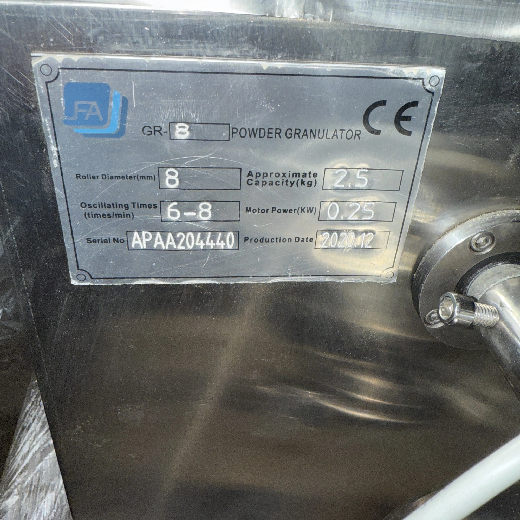 8L VM Lab Twin Shell or Vee Type S/S Mixer type GR-8