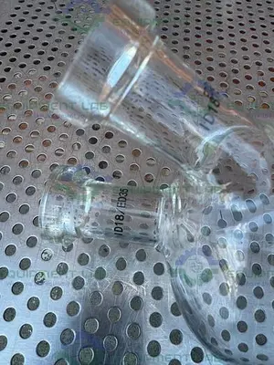 USED USA LAB GLASS BUMP TRAP W/ ID40/ED60 JOINT AND ID18/ED35 JOINTS