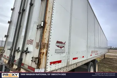 Used 1996 WABASH NATIONAL 53' SMOOTH SIDE Box Trailers Indiana US | Proxy Equipment #1385044