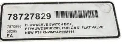 NEW FLOWSERVE XSWM2AP22M114 SWITCH BOX XNWM2AP22M114