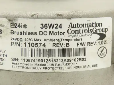 Hytrol e24i Roller Conveyor Motor 24VDC O-Ring Drive 033.09022