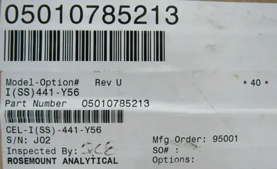 NEW ROSEMOUNT 05010785213 CONDUCTIVITY SENSOR CEL-I(SS)-441-Y56 REV U
