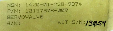 NEW MOOG 13157878-009 VALVE ASSEMBLY 1420-01-228-9874 31-433A A44697-5