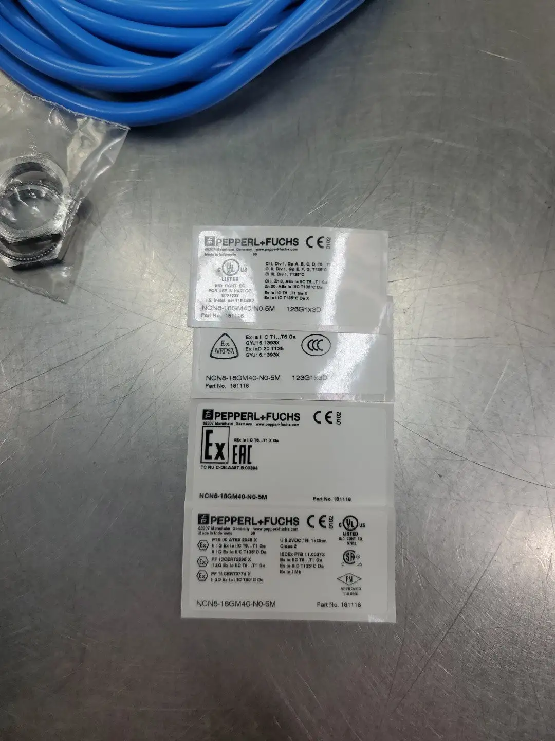 Pepperl+Fuchs NCN8-18GM40-N0-5M Sensor, 8.2VDC. 5D-36