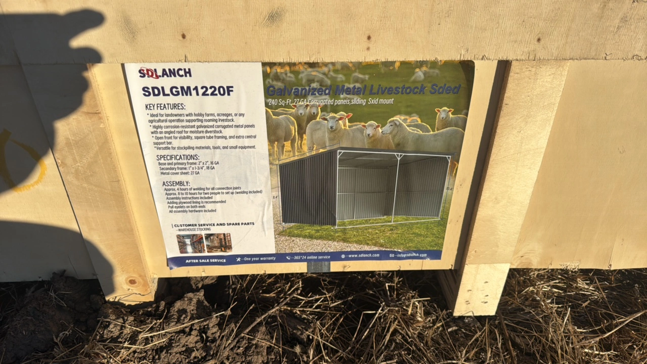 Galvanized Metal Livestock Shed	SDLANCH	2025	Unused	SDLGM1220F