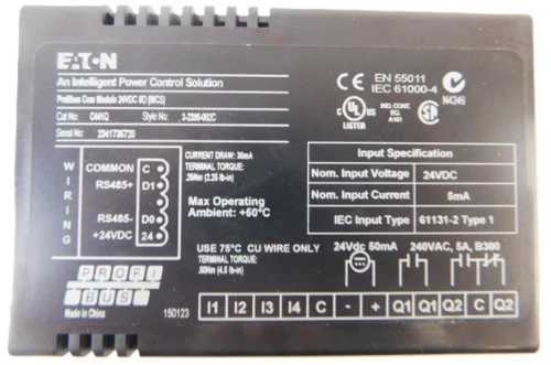 Eaton C441Q 3-2398-002B Profibus Com Module, 24VDC I/O MCS [New]