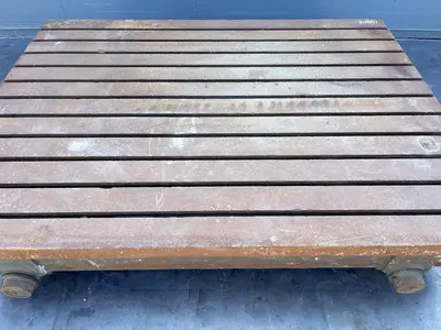 96" X 72" X 18" T-SLOTTED PORTABLE STEEL FLOOR LAYOUT PLATE: STOCK #16814