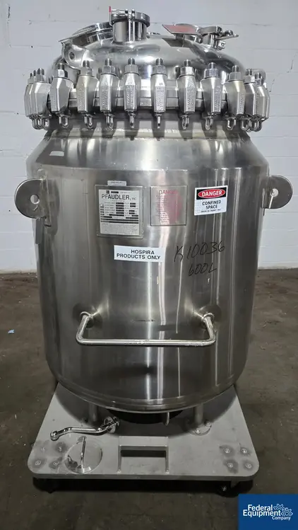 Used Pfaudler 600 Liter Pfaudler Glass Lined Receiver Tank, 50# Stainless Steel Tanks Ohio US | Federal Equipment Company #233218