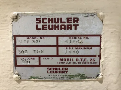 USED SCHULER SCHULER 4 CP 300 PRESS