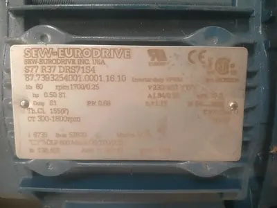Used SEW-EURODRIVE, INC. USA S77 R37 DRS71S4 Gearmotors Tennessee US | BAKE Marketing #1302709