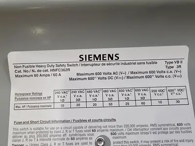 NEW SIEMENS HNFC362R