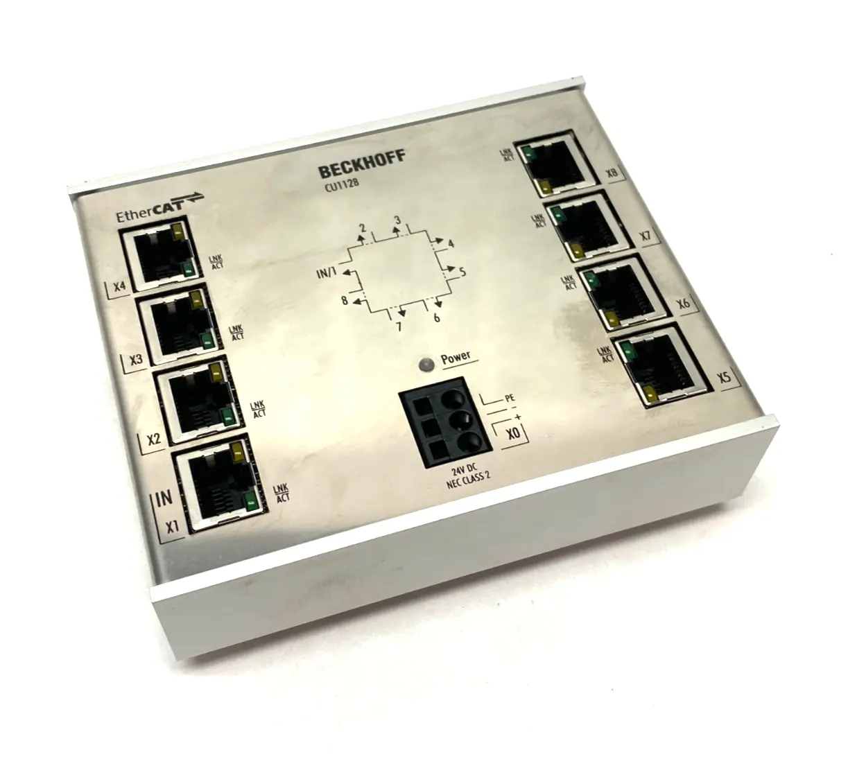 USED BECKHOFF ETHERCAT 8-PORT INFRASTRUCTURE JUNCTION, RJ45, 100 MBIT/S