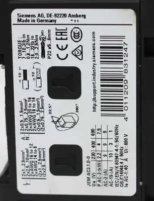 USED SIEMENS 3RT2023-1AB00