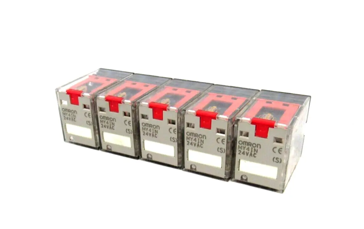 LOT OF 5 NEW OMRON MY4IN RELAYS